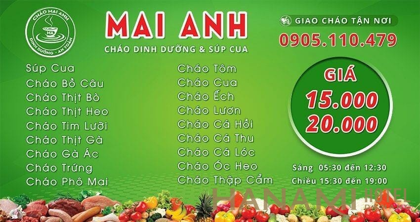 cháo dinh dưỡng Mai Anh Đà Nẵng