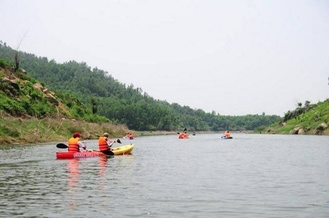 đua thuyền ở hồ đồng xanh đồng nghệ đà nẵng