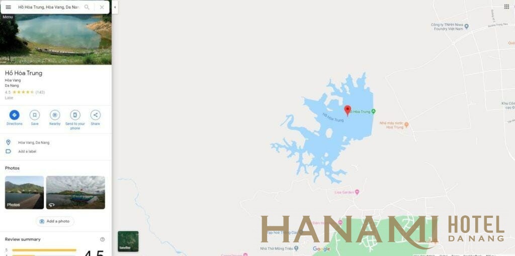 bản đồ hồ hòa trung đà nẵng