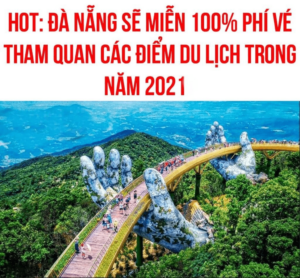 Đà Nẵng miễn phé du lịch tham quan năm 2021